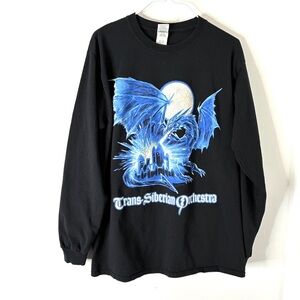 Trans-Siberian Orchestra Graphic Long Sleeve Crew Tee Winter Tour 2018 Black